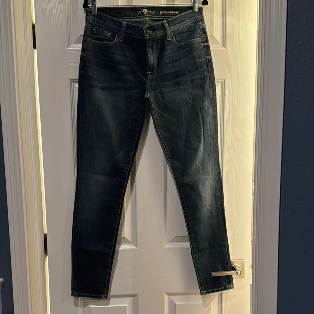 7 For All Mankind Men's Skinny Jeans - Dark Indigo Wash